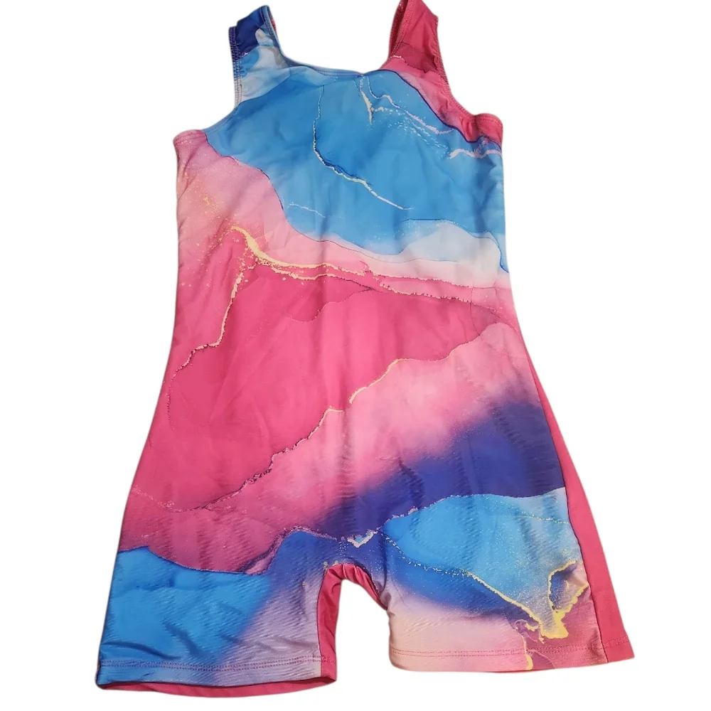 Jeskids Colorful Abstract Print Leotard